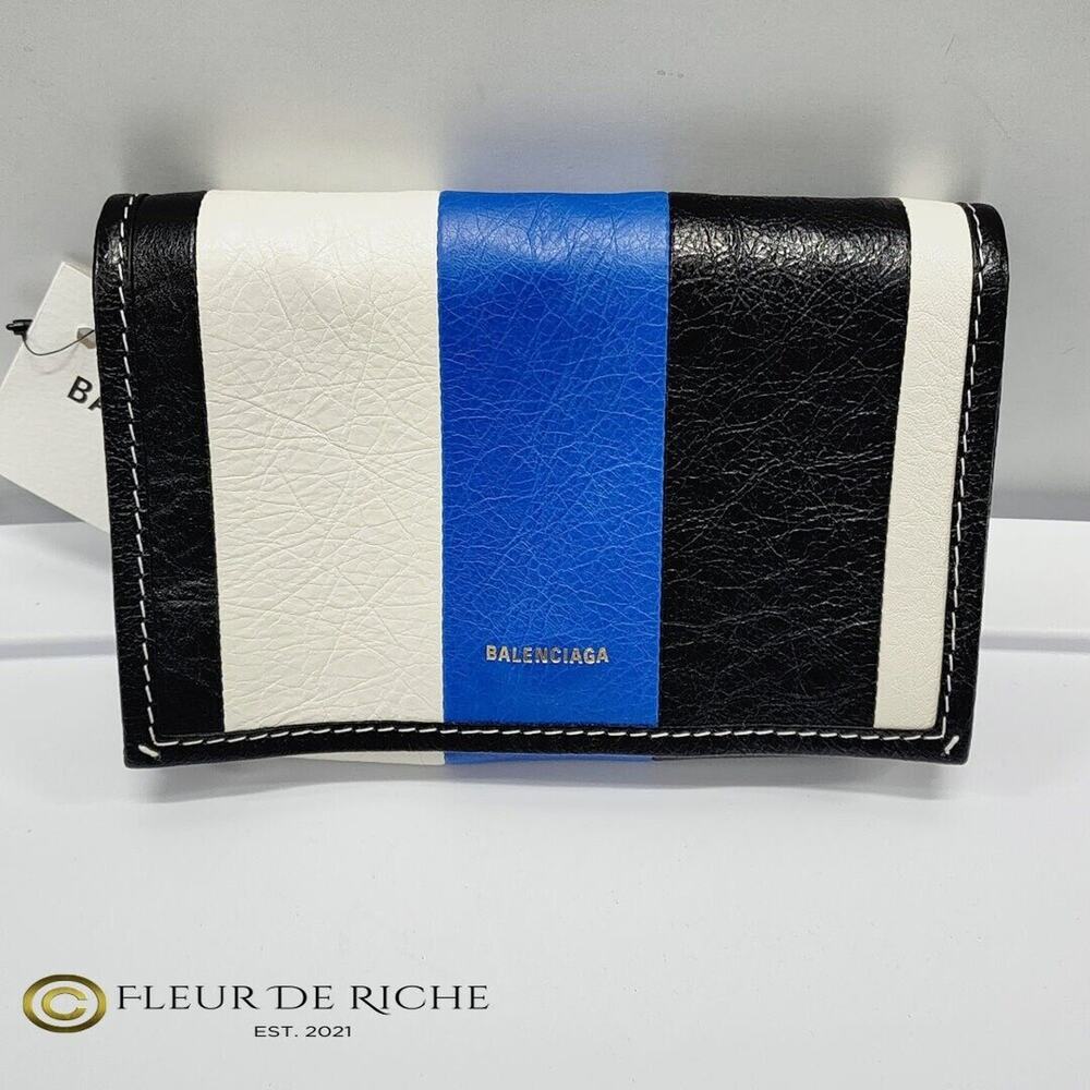 Women's Balenciaga Agneau Arena Multicolor Bazar Shoulder Bag Blue 516460